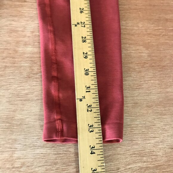 Alphalete Athletic Leggings Women L Red Mid Rise Elastic Waist Athleisure Yoga - Picture 6 of 12